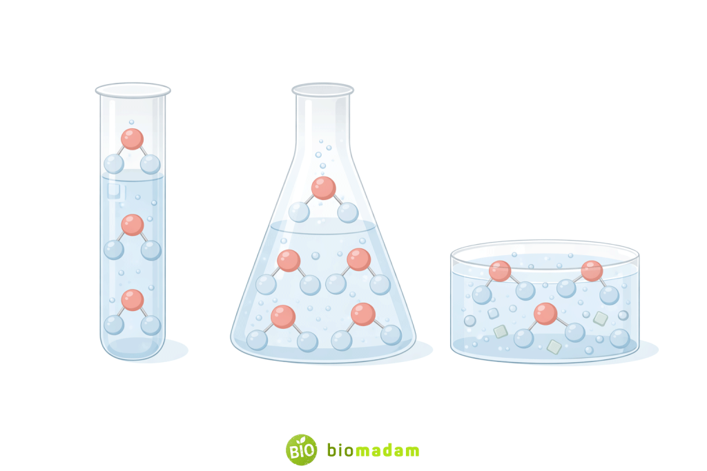 Diagram illustrating the law of definite proportions using water with a fixed hydrogen to oxygen ratio